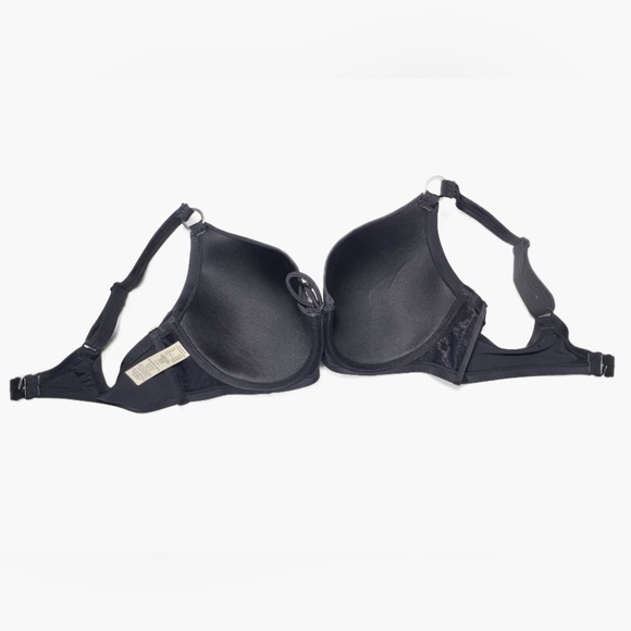 Dorina Fiji Black Seamless Smooth Bikini Top Silver Hardware Womens size 38D - Picture 8 of 9